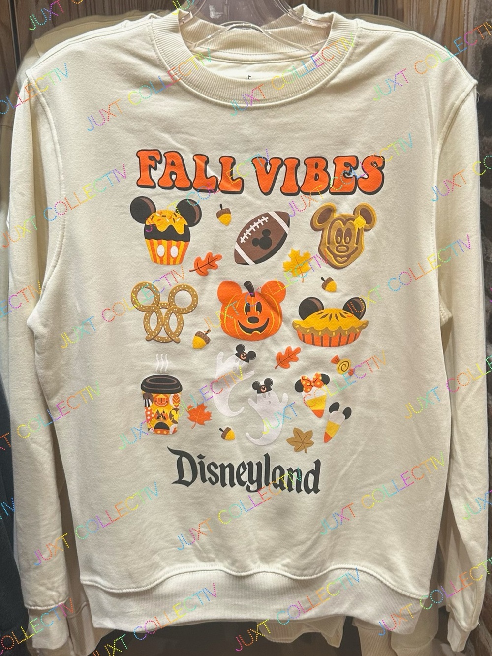 Disneyland Fall Vibes Mickey Treats Pullover Crewneck Sweatshirt